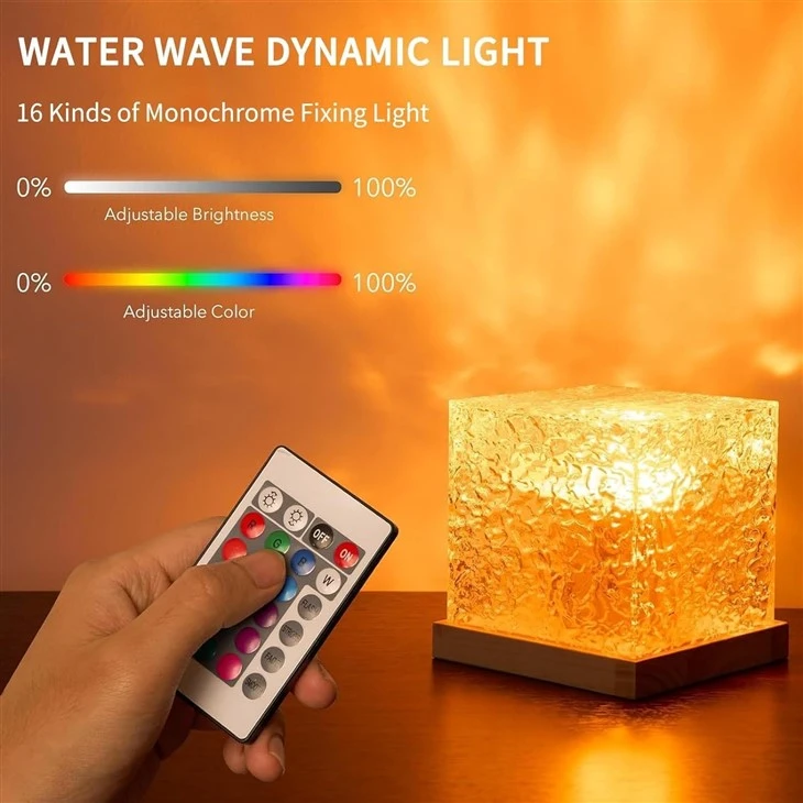 Water Ripple LED Cube Lamp factory